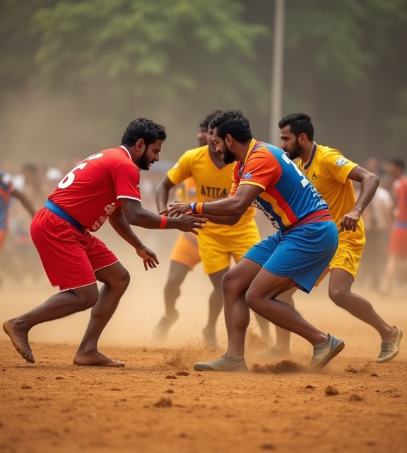 Traditional kabaddi players